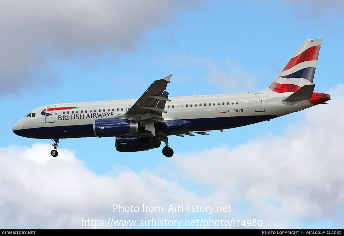 Aircraft Photo of G-EUYB | Airbus A320-232 | British Airways | AirHistory.net #114980