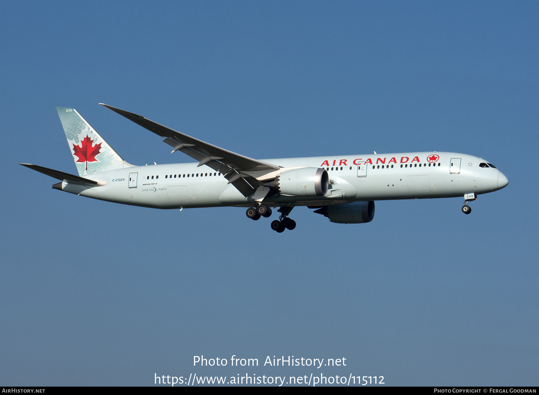 Aircraft Photo of C-FGDX | Boeing 787-9 Dreamliner | Air Canada | AirHistory.net #115112