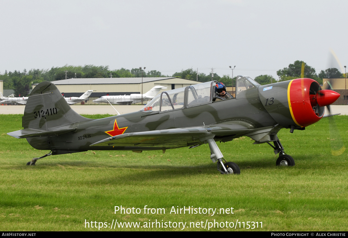 Aircraft Photo of N524JS / 312410 | Yakovlev Yak-52TW | Soviet Union - Air Force | AirHistory.net #115311