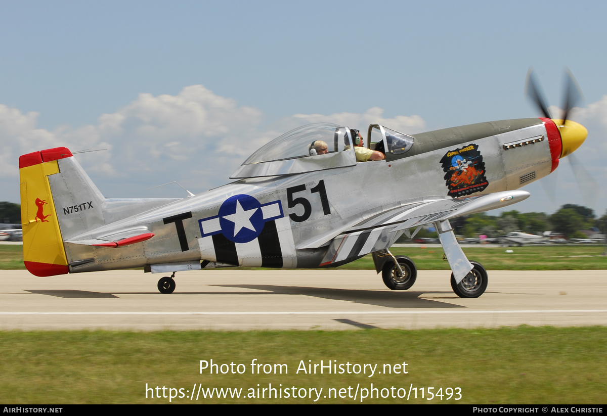 Aircraft Photo of N751TX | Titan T-51 Mustang | USA - Air Force | AirHistory.net #115493