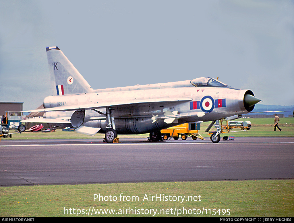 Aircraft Photo of XR747 | English Electric Lightning F6 | UK - Air Force | AirHistory.net #115495