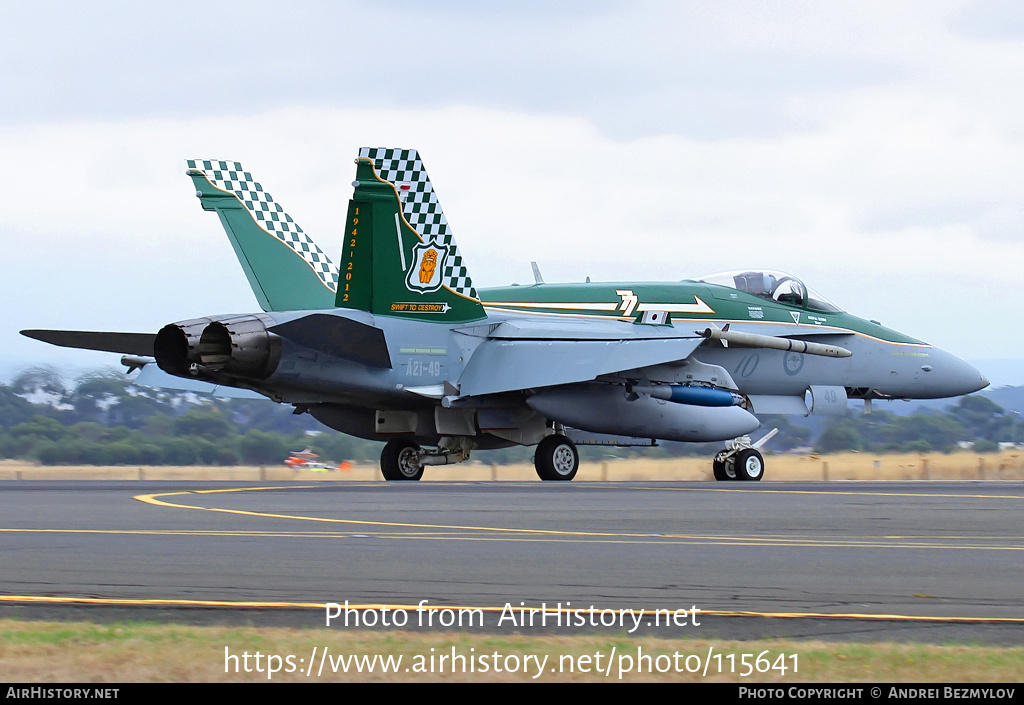 Aircraft Photo of A21-49 | McDonnell Douglas F/A-18A Hornet | Australia - Air Force | AirHistory.net #115641