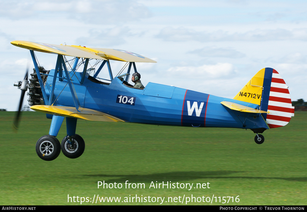 Aircraft Photo of N4712V | Boeing PT-13D/R985 Kaydet (E75) | USA - Army | AirHistory.net #115716