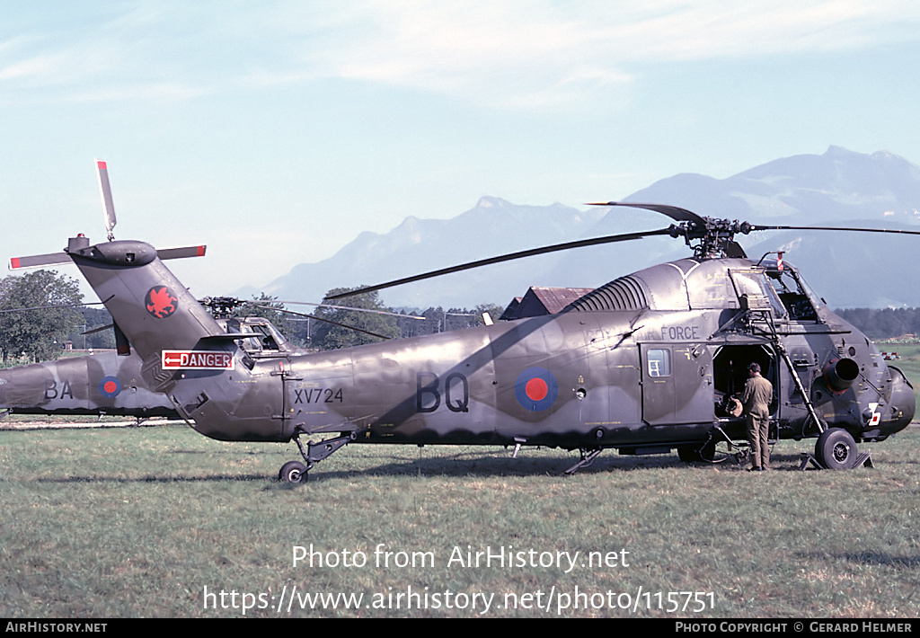 Aircraft Photo of XV724 | Westland WS-58 Wessex HC.2 | UK - Air Force | AirHistory.net #115751