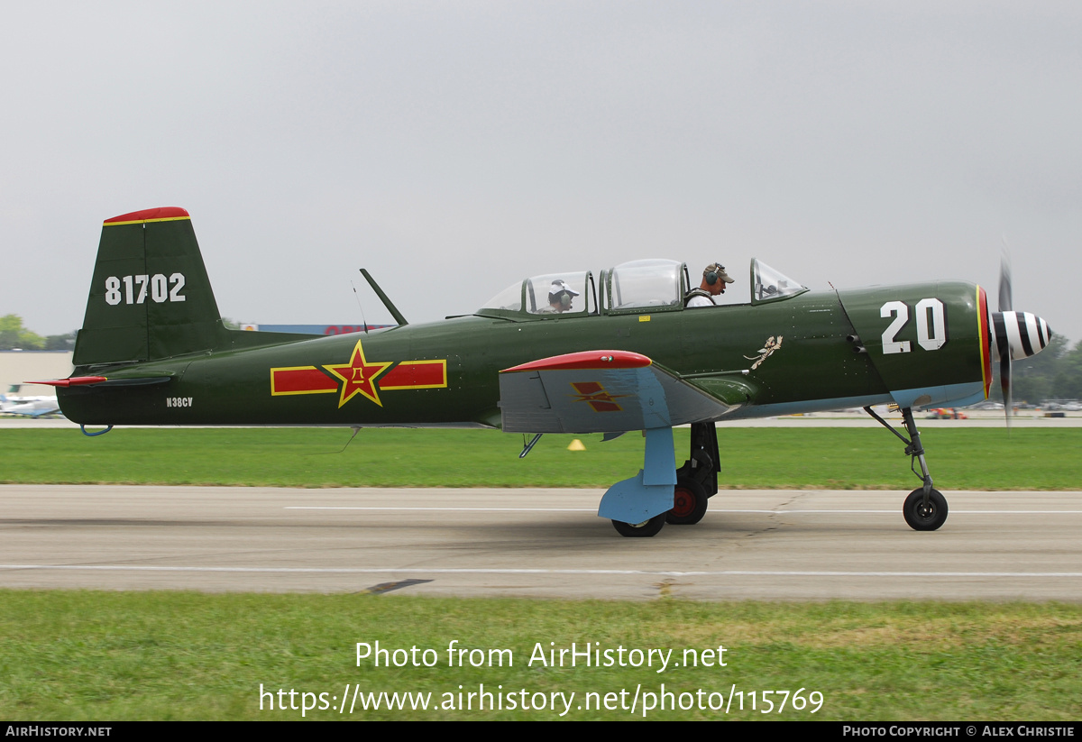 Aircraft Photo of N38CV / 81702 | Nanchang CJ-6A | China - Air Force | AirHistory.net #115769