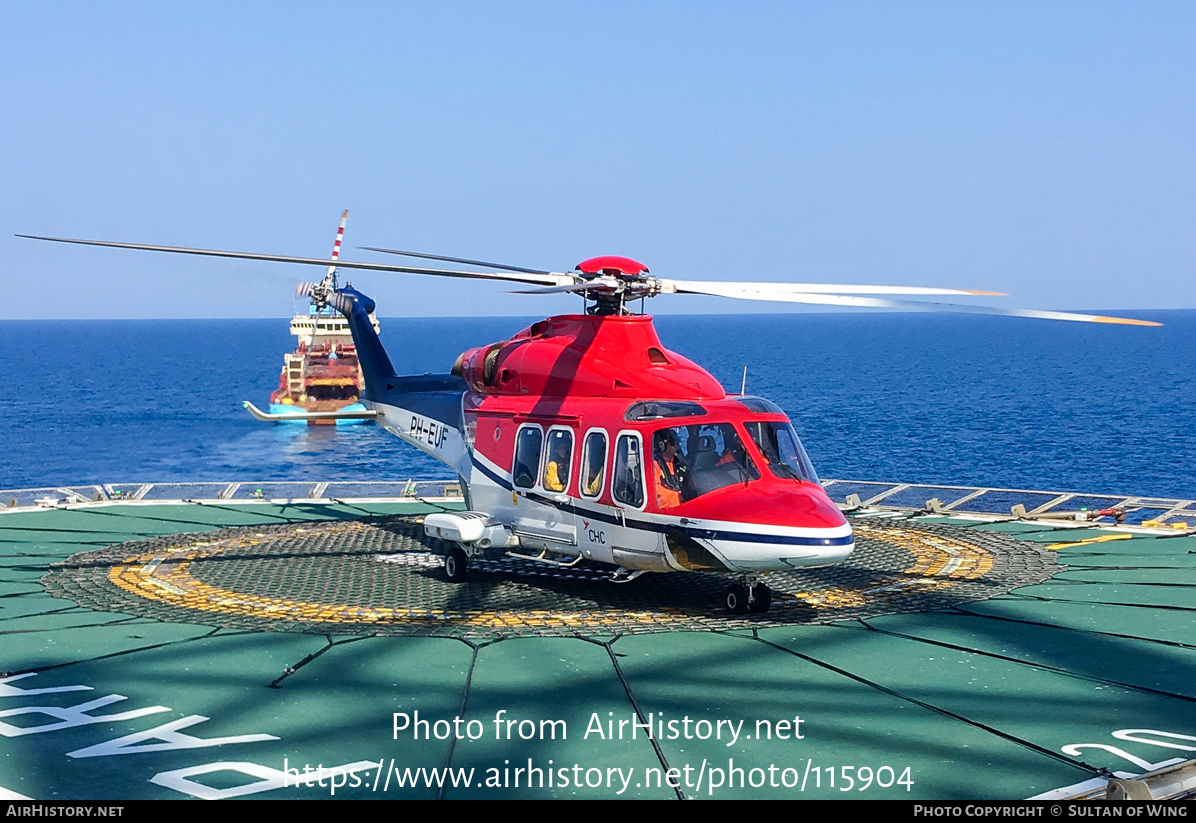 Aircraft Photo of PH-EUF | AgustaWestland AW-139 | CHC Helicopters | AirHistory.net #115904