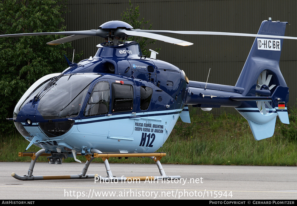 Aircraft Photo of D-HCBR | Eurocopter EC-135T-2+ | Policía Federal Argentina | AirHistory.net #115944