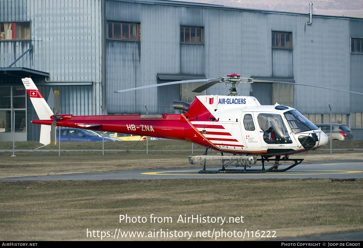 Aircraft Photo of HB-ZNA | Eurocopter AS-350B-3 Ecureuil | Air Glaciers | AirHistory.net #116222