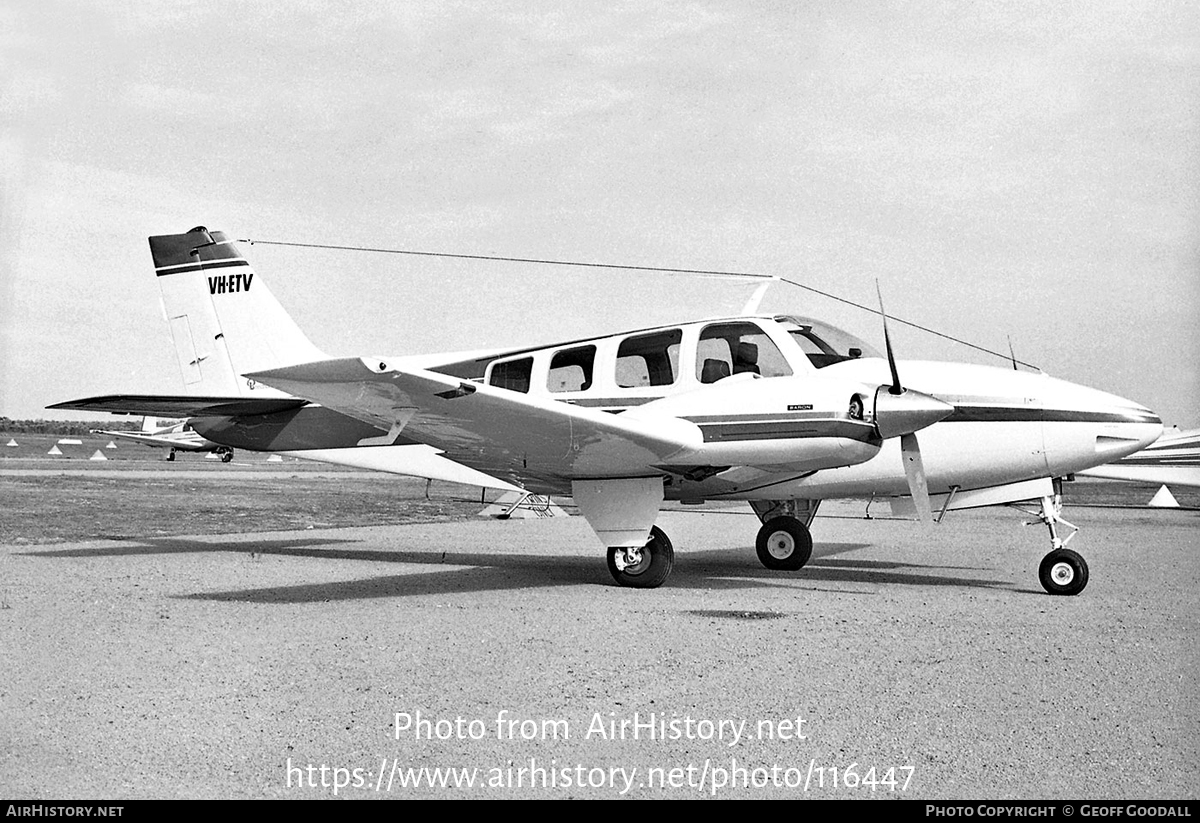 Aircraft Photo of VH-ETV | Beech 58 Baron | AirHistory.net #116447