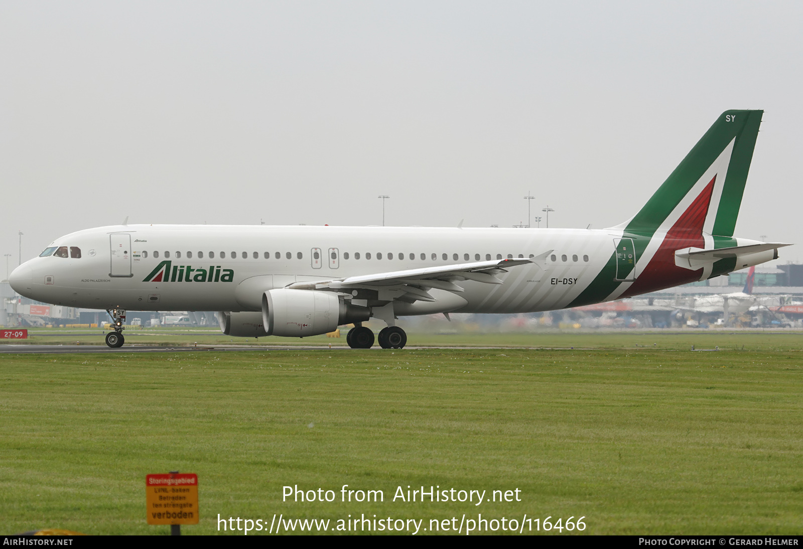 Aircraft Photo of EI-DSY | Airbus A320-216 | Alitalia | AirHistory.net #116466