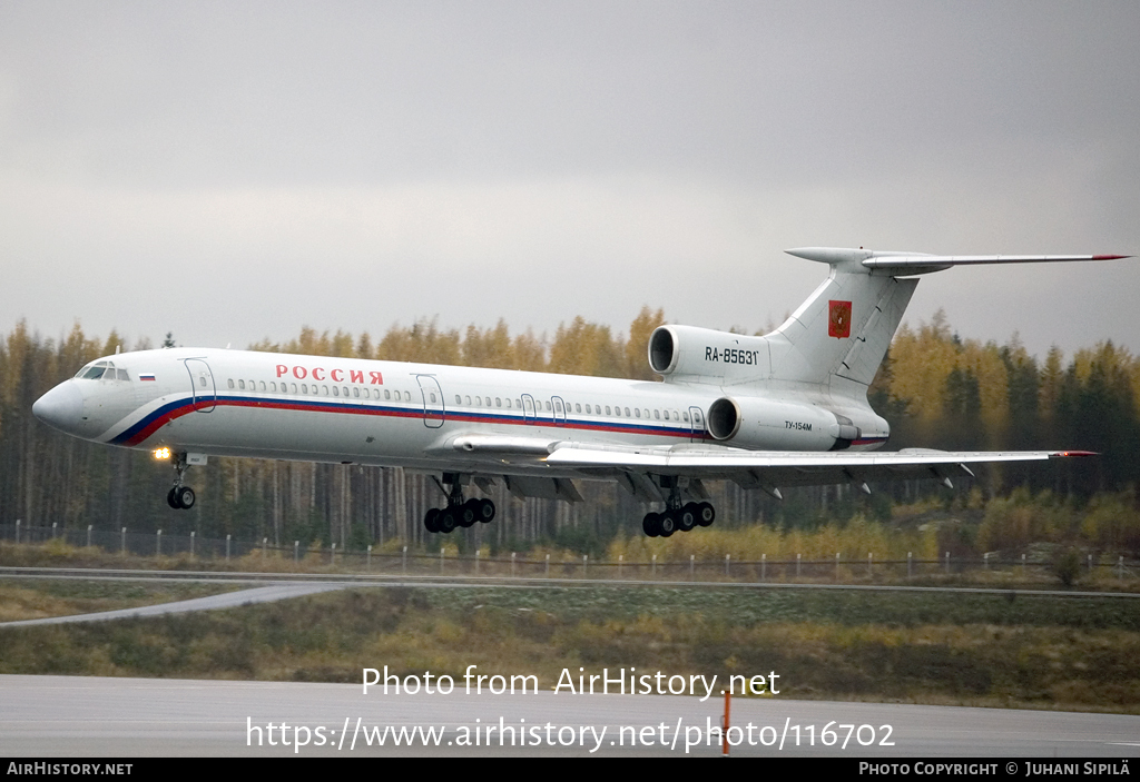 Aircraft Photo of RA-85631 | Tupolev Tu-154M | Rossiya - Special Flight Detachment | AirHistory.net #116702