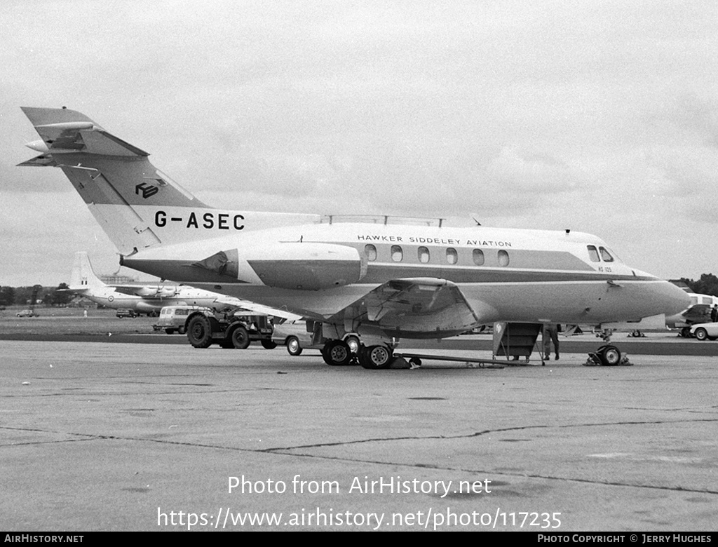 Aircraft Photo of G-ASEC | De Havilland D.H. 125-1/521 | Hawker Siddeley Aviation | AirHistory.net #117235