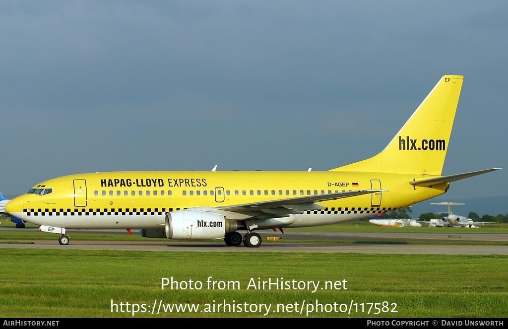 Aircraft Photo of D-AGEP | Boeing 737-75B | Hapag-Lloyd Express | AirHistory.net #117582