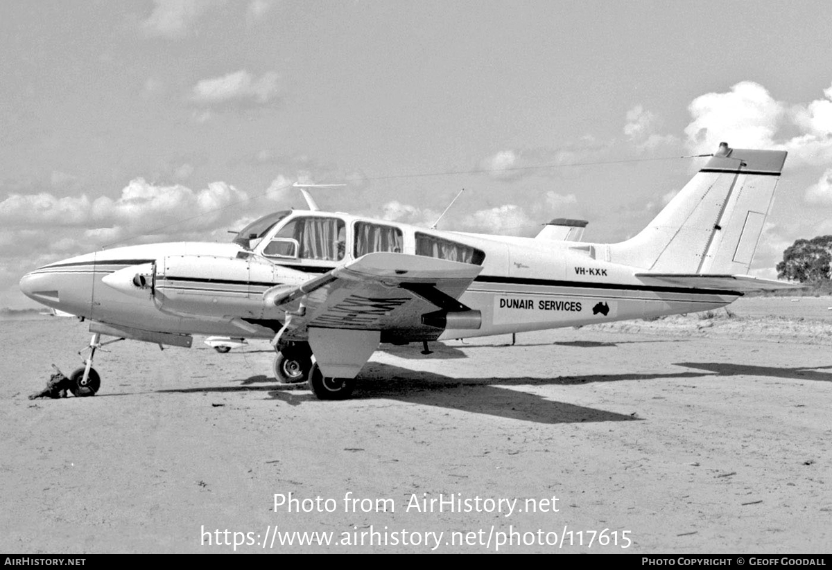 Aircraft Photo of VH-KXK | Beech C55 Baron (95-C55) | Dunair Services | AirHistory.net #117615