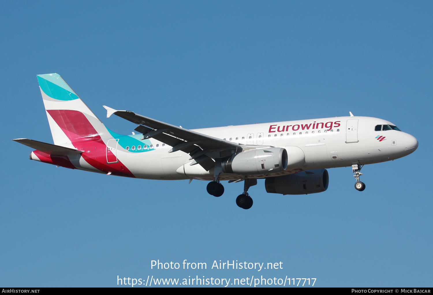 Aircraft Photo of D-AGWS | Airbus A319-132 | Eurowings | AirHistory.net #117717