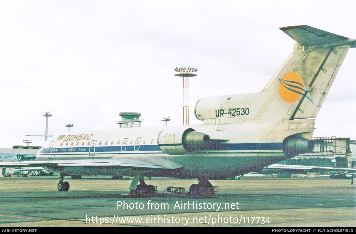 Aircraft Photo of UR-42530 | Yakovlev Yak-42 | Donbass - Eastern Ukrainian Airlines | AirHistory.net #117734