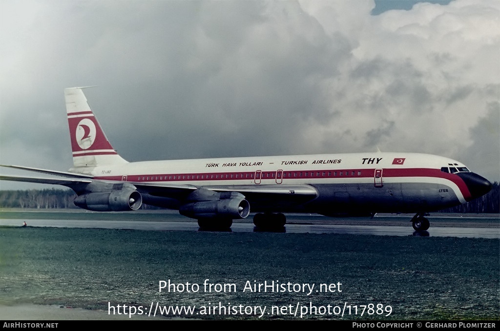 Aircraft Photo of TC-JBD | Boeing 707-121(B) | THY Türk Hava Yolları - Turkish Airlines | AirHistory.net #117889