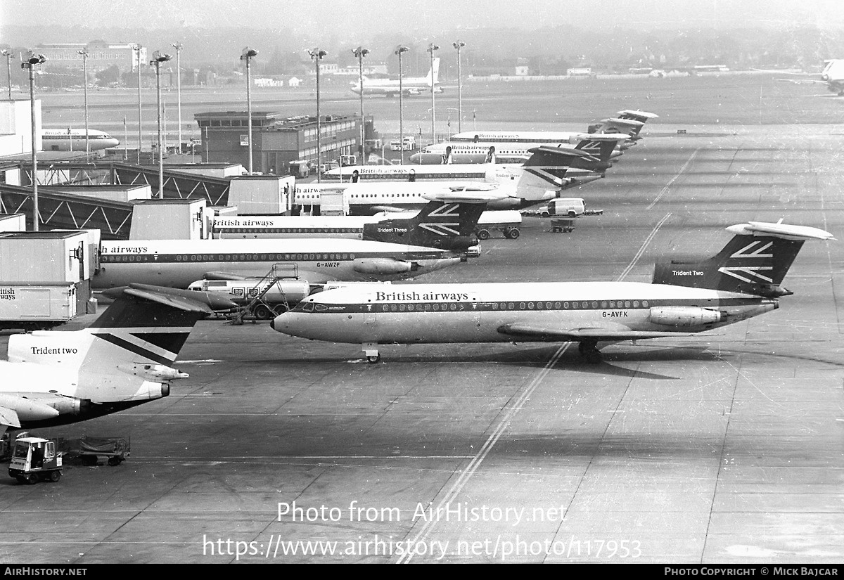 Aircraft Photo of G-AVFK | Hawker Siddeley HS-121 Trident 2E | British Airways | AirHistory.net #117953