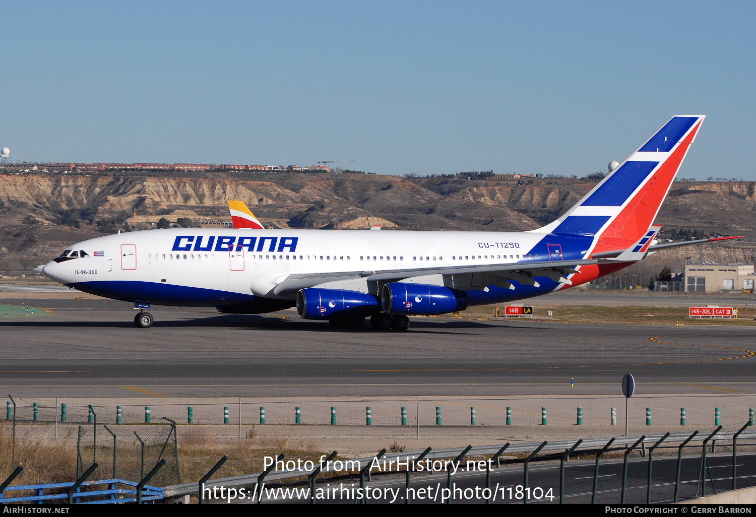 Aircraft Photo of CU-T1250 | Ilyushin Il-96-300 | Cubana | AirHistory.net #118104