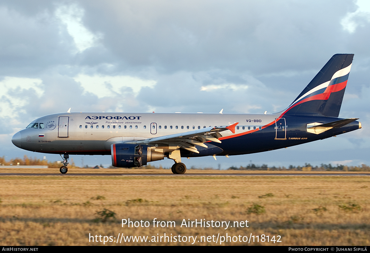 Aircraft Photo of VQ-BBD | Airbus A319-111 | Aeroflot - Russian ...