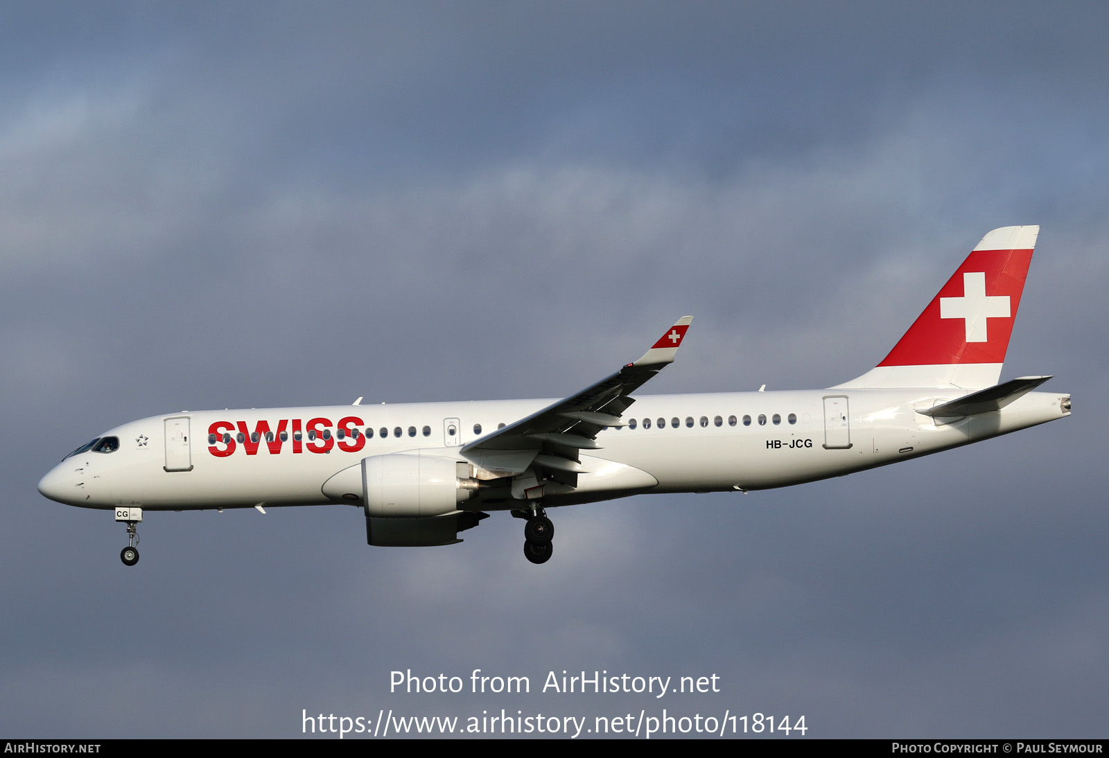 Aircraft Photo of HB-JCG | Bombardier CSeries CS300 (BD-500-1A11) | Swiss International Air Lines | AirHistory.net #118144