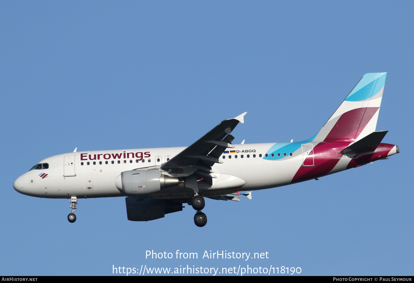 Aircraft Photo of D-ABGQ | Airbus A319-112 | Eurowings | AirHistory.net #118190