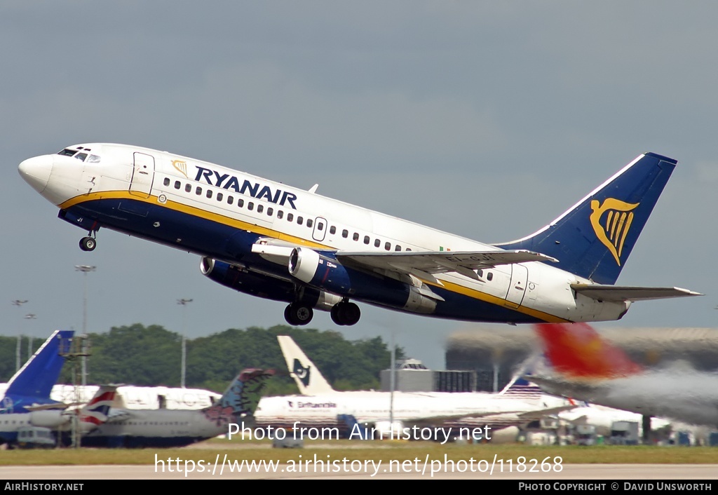 Aircraft Photo of EI-CJI | Boeing 737-2E7/Adv | Ryanair | AirHistory.net #118268