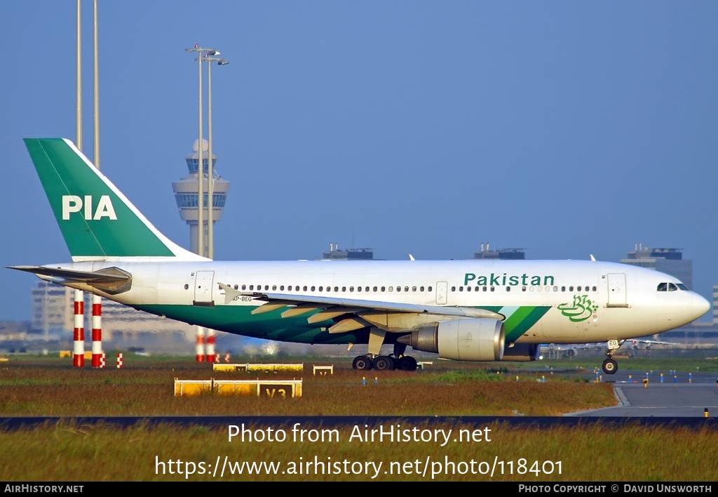 Aircraft Photo of AP-BEG | Airbus A310-308 | Pakistan International Airlines - PIA | AirHistory.net #118401