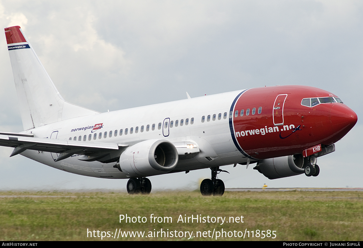 Aircraft Photo of LN-KHB | Boeing 737-31S | Norwegian | AirHistory.net #118585