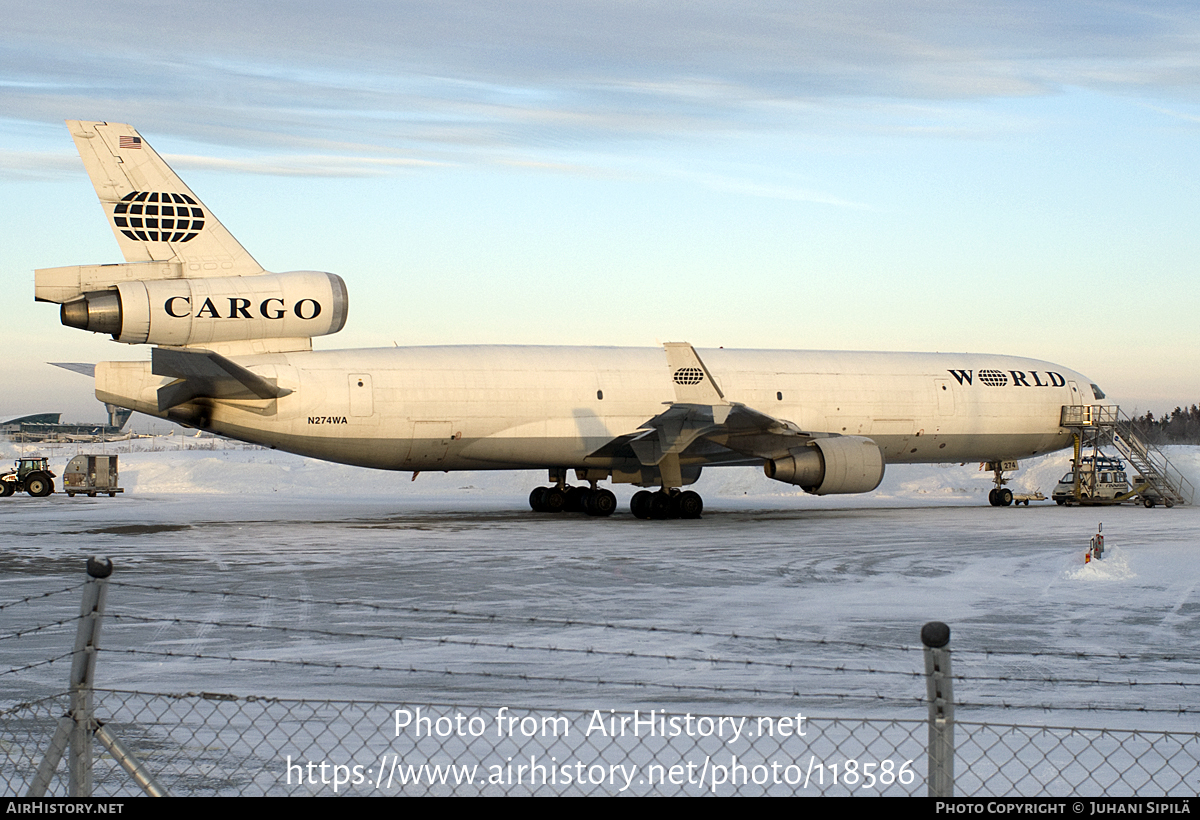 Aircraft Photo of N274WA | McDonnell Douglas MD-11F | World Airways Cargo | AirHistory.net #118586