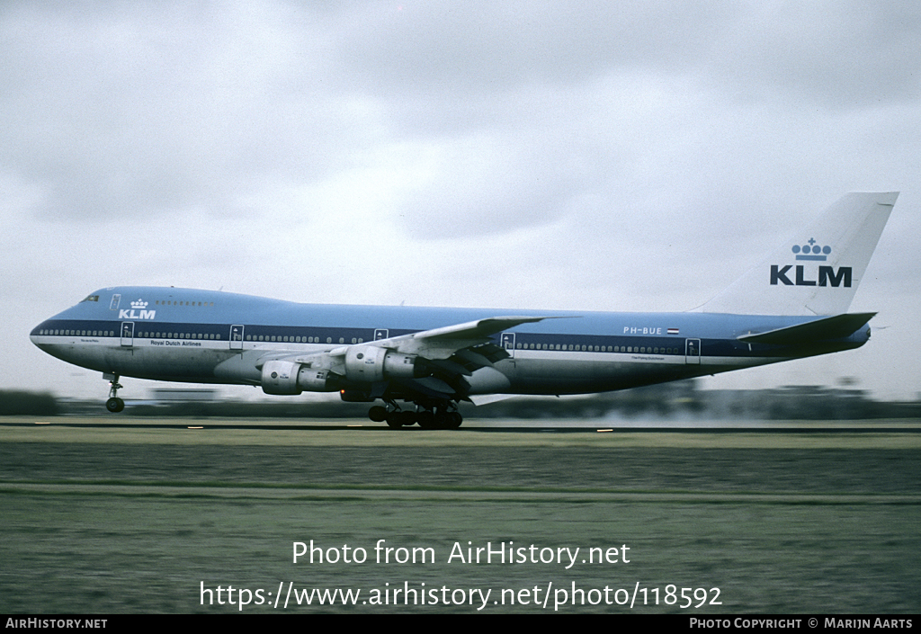 Aircraft Photo of PH-BUE | Boeing 747-206B | KLM - Royal Dutch Airlines | AirHistory.net #118592