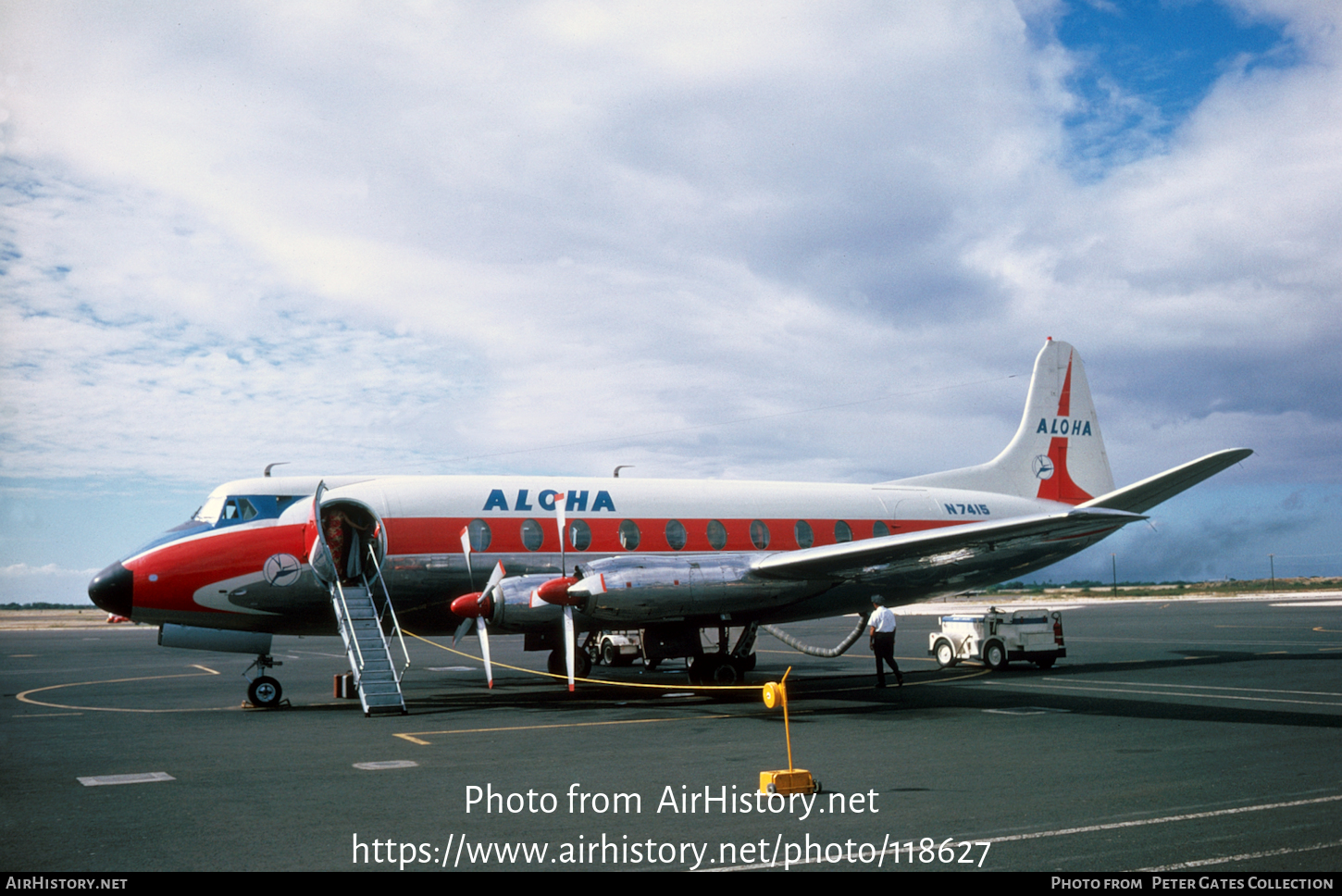 Aircraft Photo of N7415 | Vickers 745D Viscount | Aloha Airlines | AirHistory.net #118627