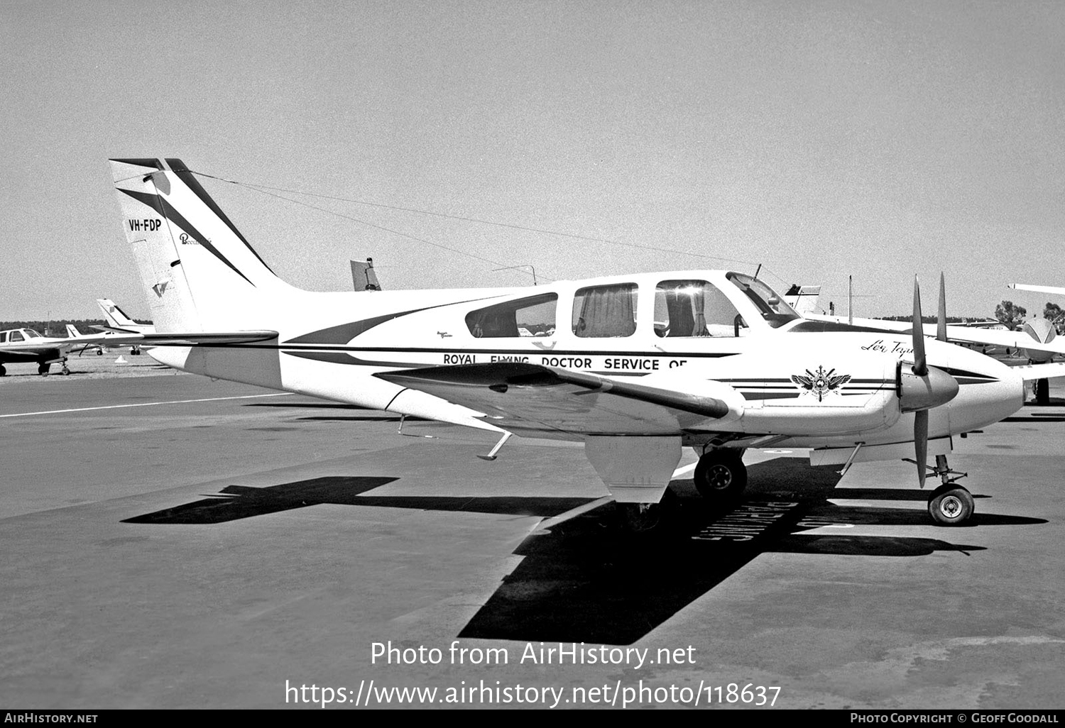 Aircraft Photo of VH-FDP | Beech A55 Baron (95-A55) | Royal Flying Doctor Service - RFDS | AirHistory.net #118637