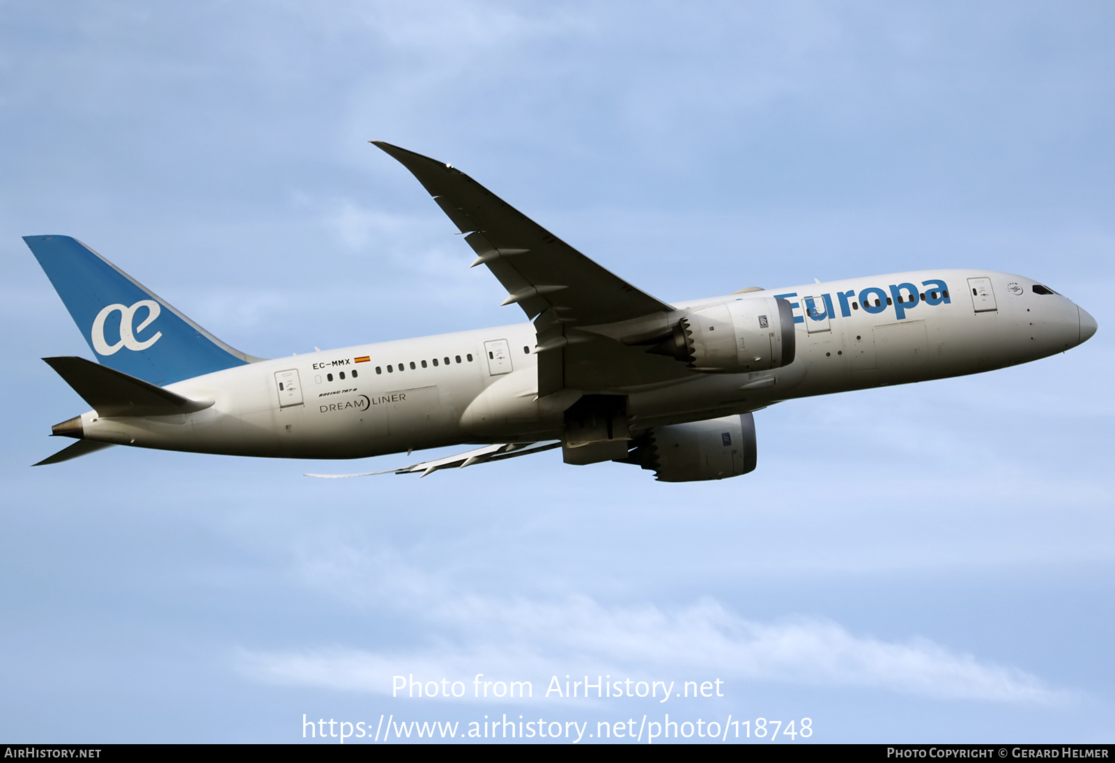 Aircraft Photo of EC-MMX | Boeing 787-8 Dreamliner | Air Europa | AirHistory.net #118748