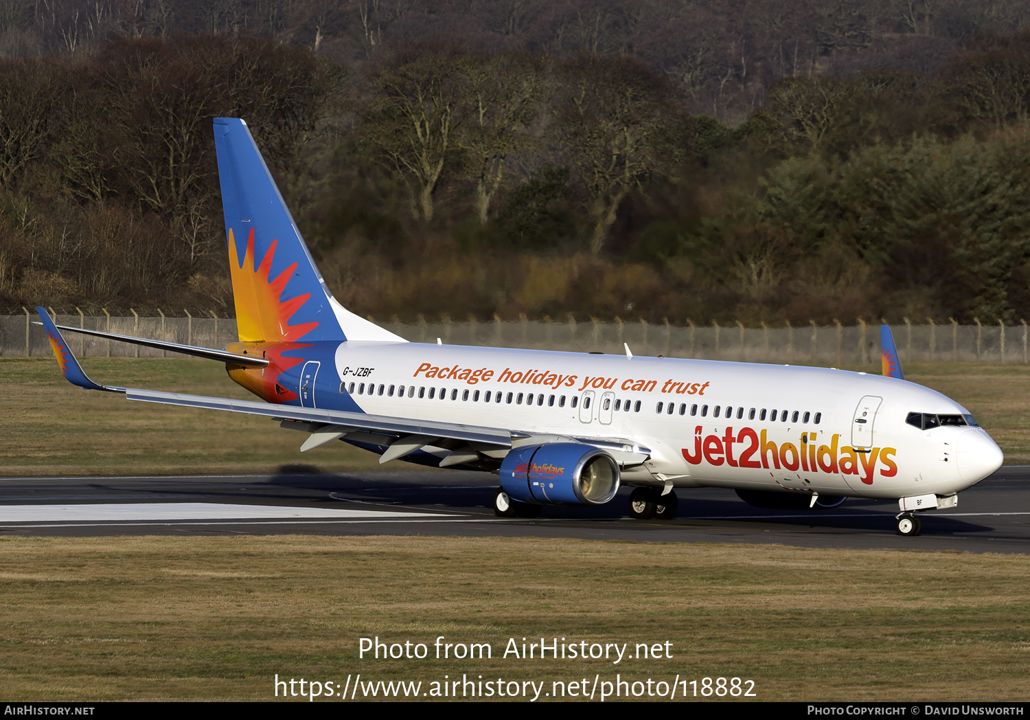 Aircraft Photo of G-JZBF | Boeing 737-800 | Jet2 Holidays | AirHistory.net #118882