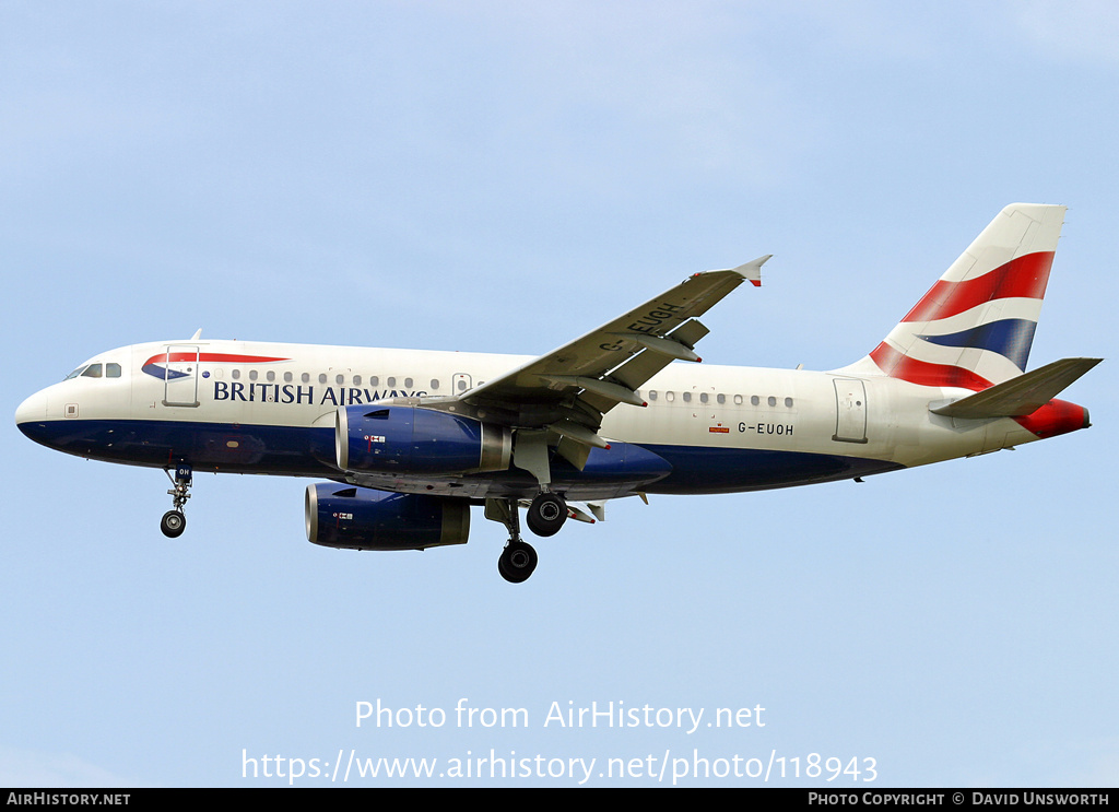 Aircraft Photo of G-EUOH | Airbus A319-131 | British Airways | AirHistory.net #118943