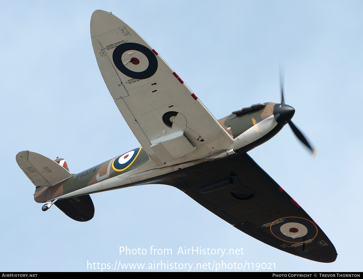 Aircraft Photo of G-MKIA / P9374 | Supermarine 300 Spitfire Mk1A | UK - Air Force | AirHistory.net #119021