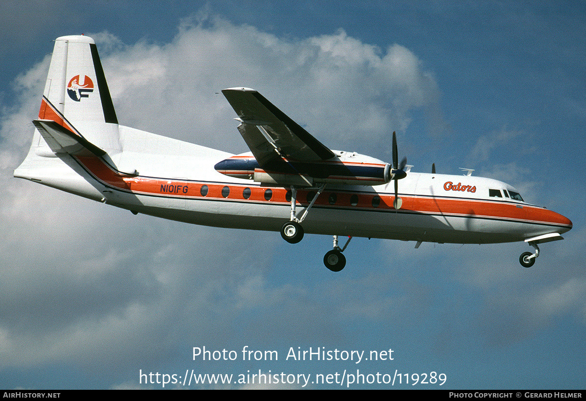 Aircraft Photo of N101FG | Fairchild F-27 | Florida Gators | AirHistory.net #119289