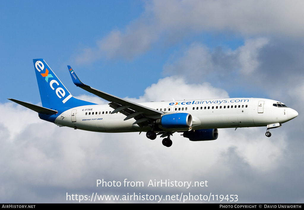 Aircraft Photo of C-FTAE | Boeing 737-8Q8 | Excel Airways | AirHistory.net #119453