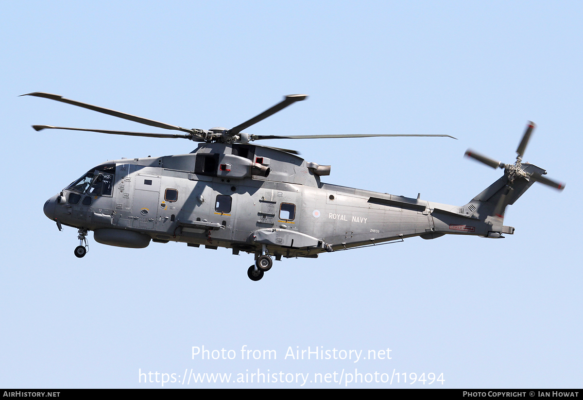 Aircraft Photo of ZH839 | EHI EH101-111 Merlin HM2 | UK - Navy | AirHistory.net #119494