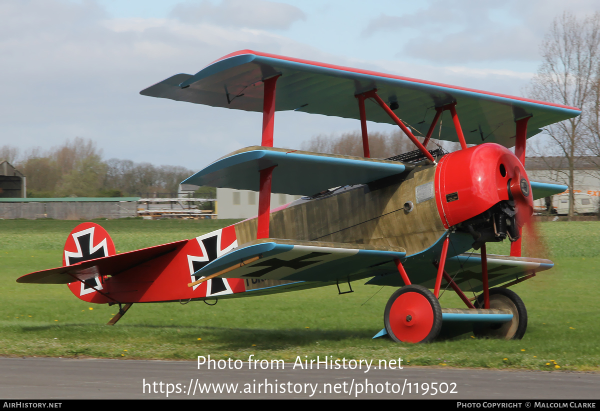 Aircraft Photo of G-BVGZ / 152/17 | Fokker Dr.1 (replica) | Germany - Air Force | AirHistory.net #119502