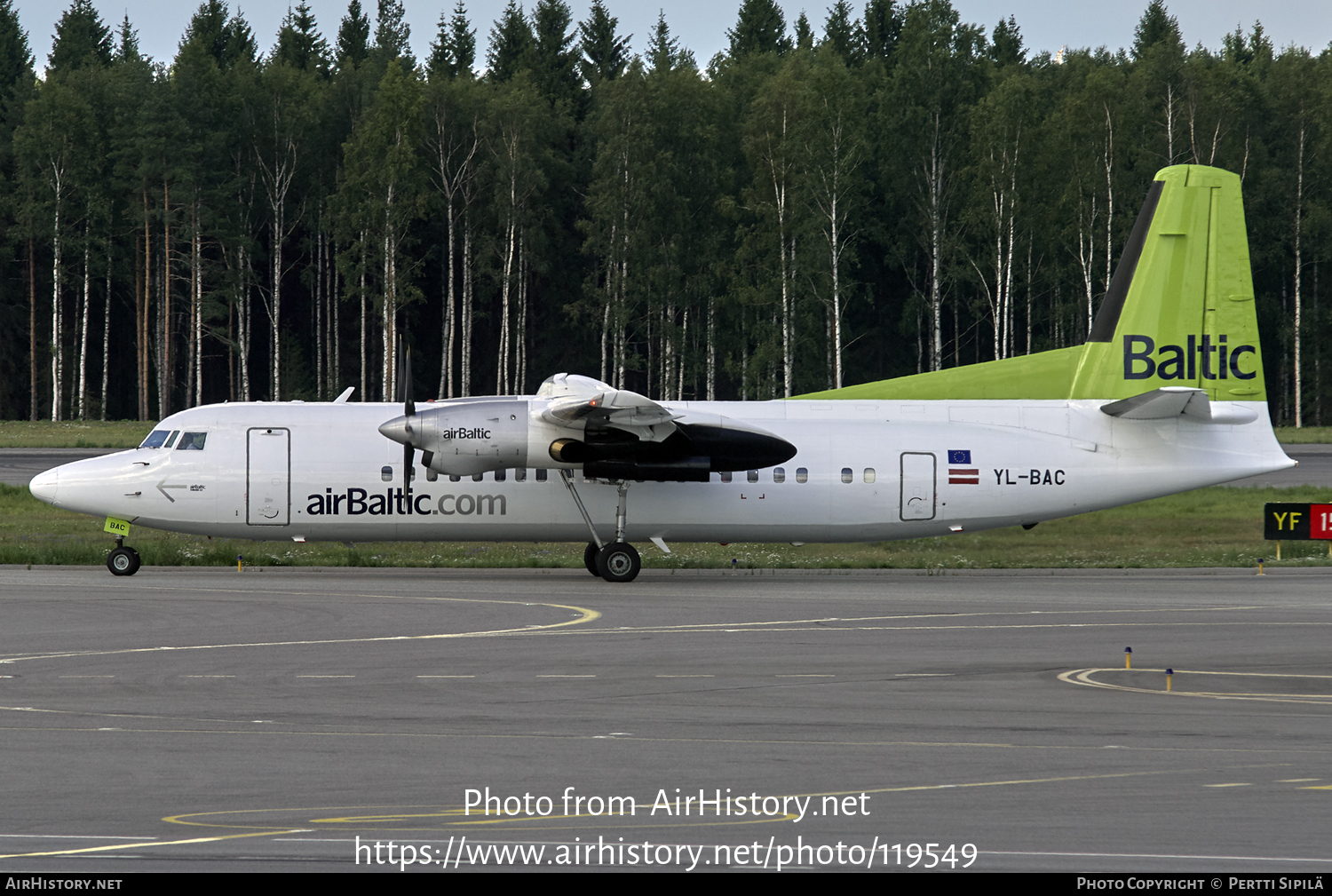 Aircraft Photo of YL-BAC | Fokker 50 | AirBaltic | AirHistory.net #119549