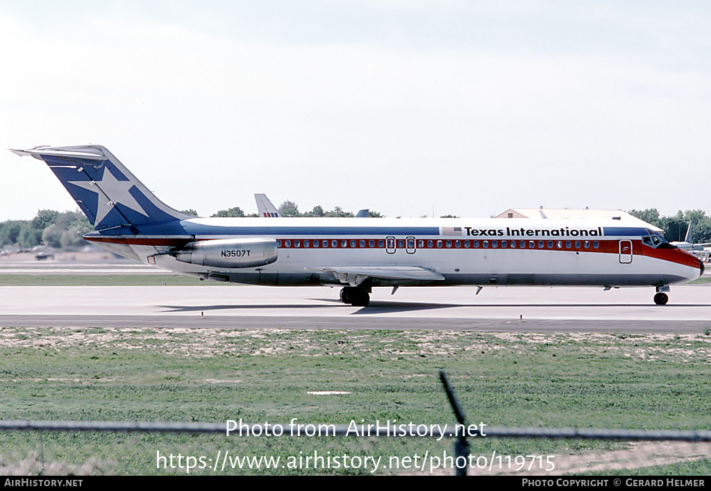 Aircraft Photo of N3507T | McDonnell Douglas DC-9-32 | Texas International Airlines | AirHistory.net #119715