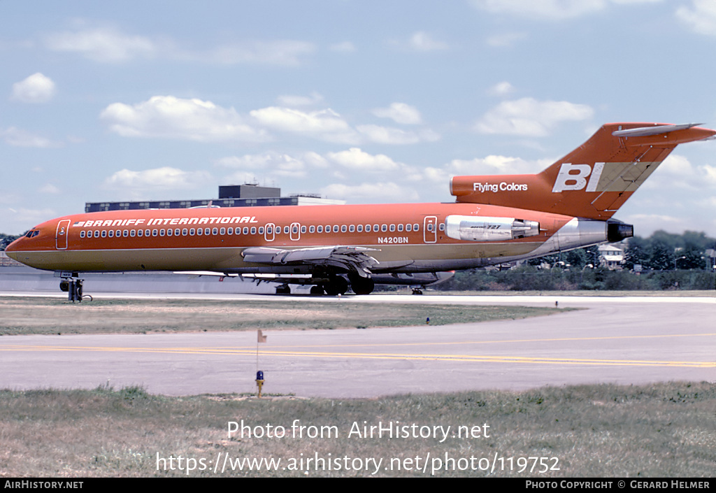 Aircraft Photo of N420BN | Boeing 727-227/Adv | Braniff International Airways | AirHistory.net #119752