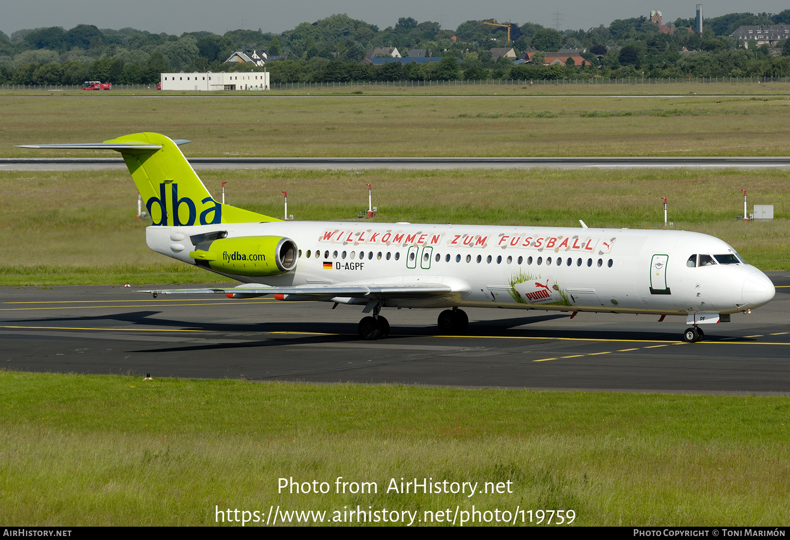 Aircraft Photo of D-AGPF | Fokker 100 (F28-0100) | DBA - Deutsche BA | AirHistory.net #119759