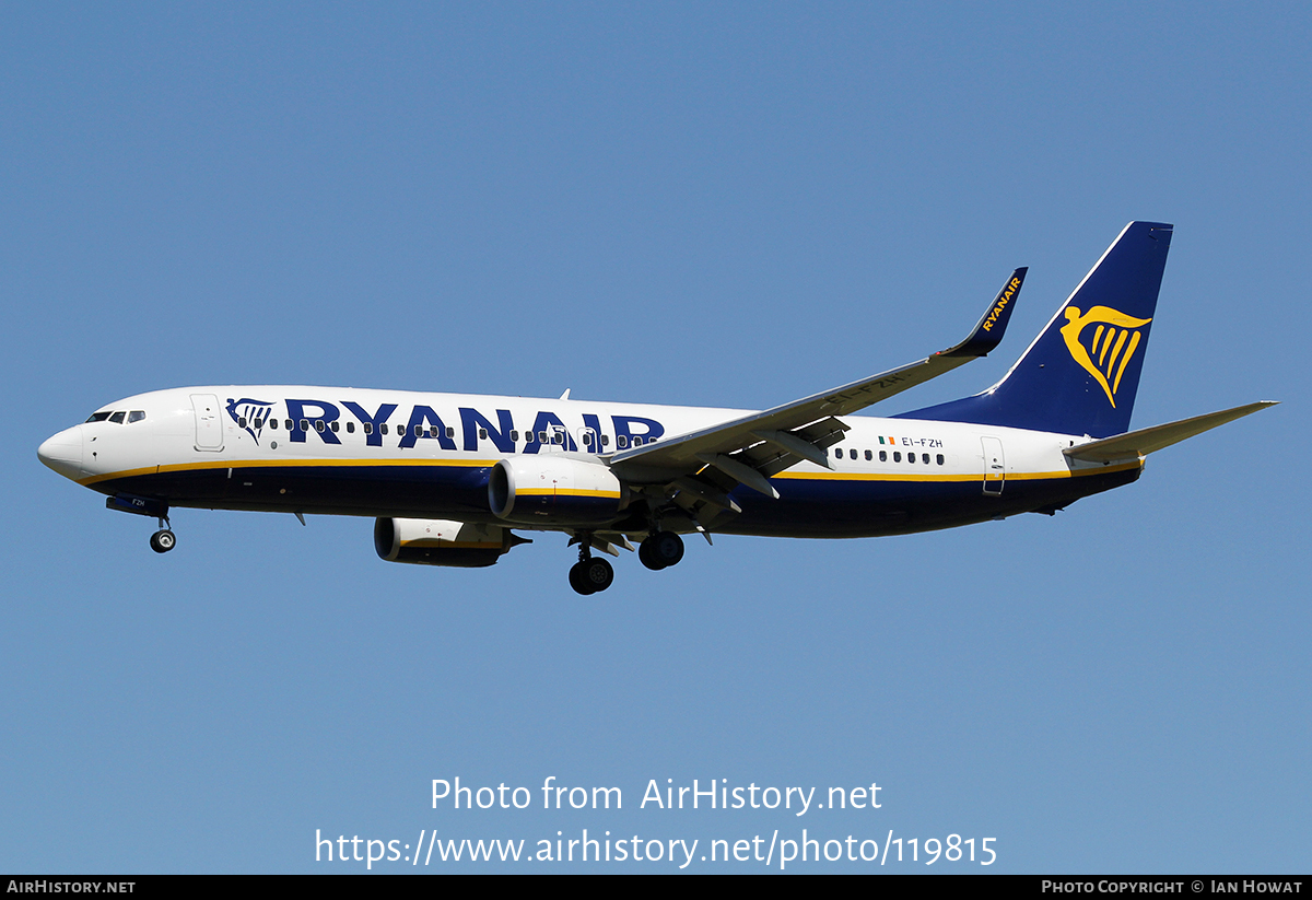 Aircraft Photo of EI-FZH | Boeing 737-800 | Ryanair | AirHistory.net #119815