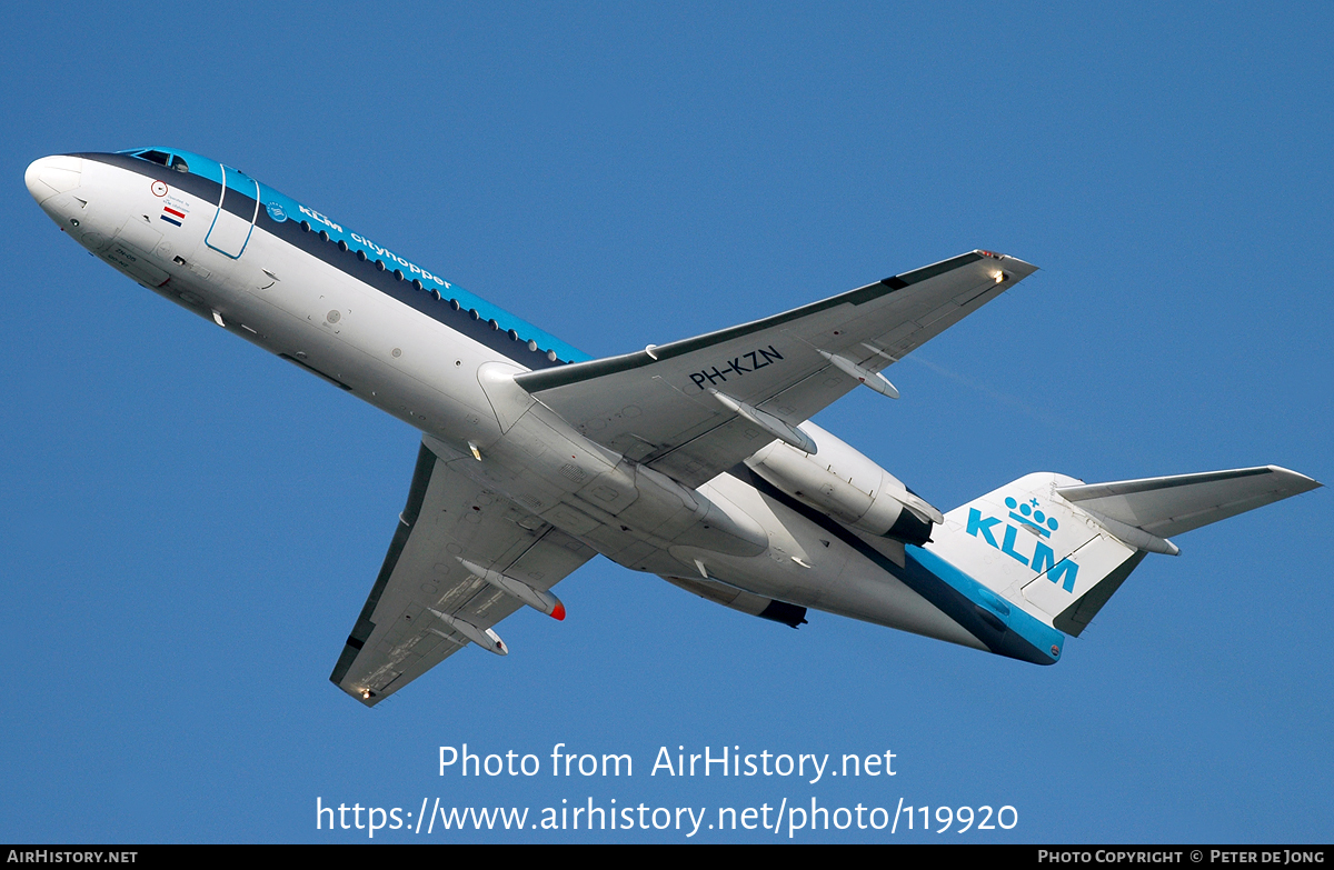 Aircraft Photo of PH-KZN | Fokker 70 (F28-0070) | KLM Cityhopper | AirHistory.net #119920