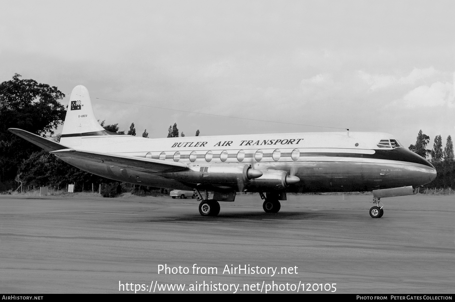 Aircraft Photo of G-ANXV | Vickers 747 Viscount | Butler Air Transport | AirHistory.net #120105