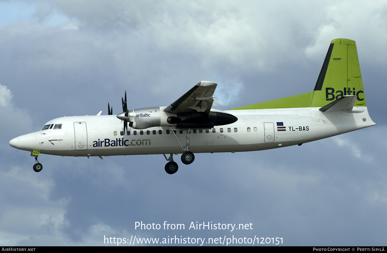 Aircraft Photo of YL-BAS | Fokker 50 | AirBaltic | AirHistory.net #120151