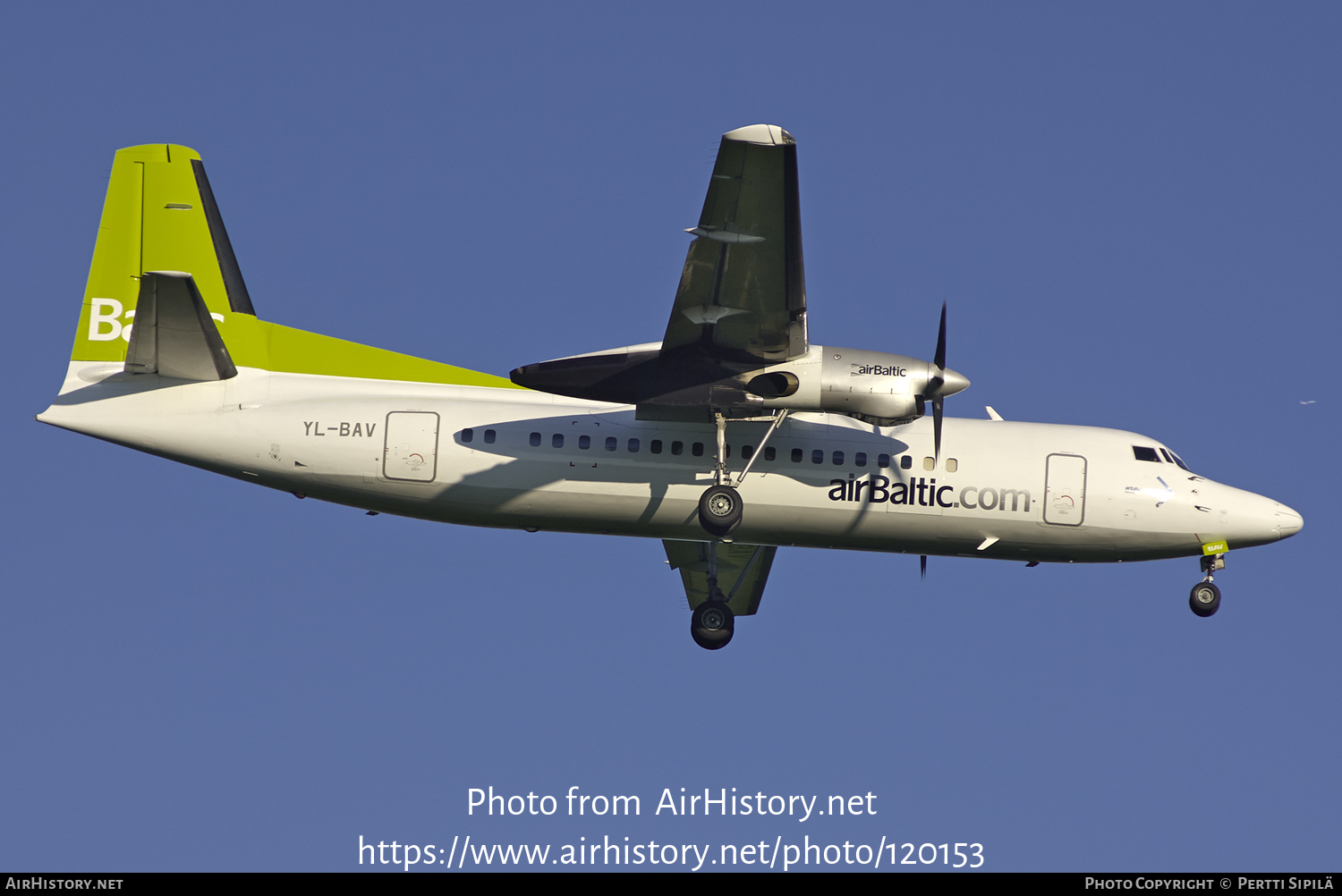 Aircraft Photo of YL-BAV | Fokker 50 | AirBaltic | AirHistory.net #120153